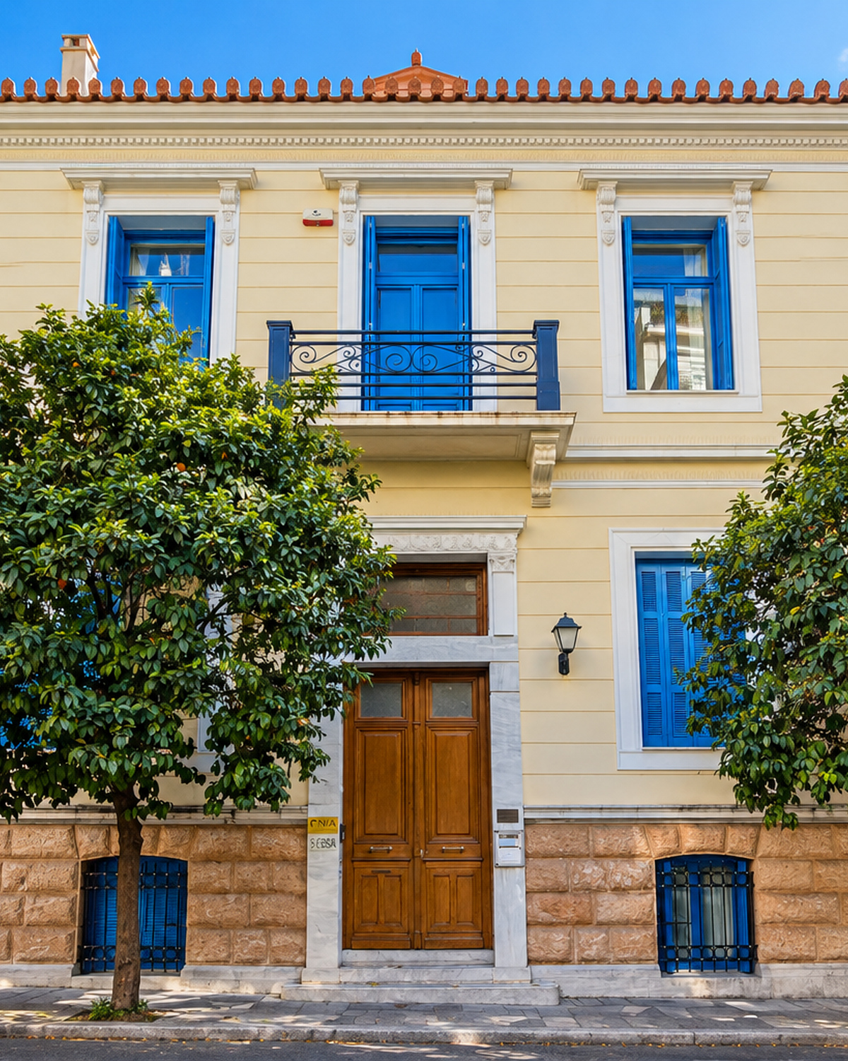 The NIA building at Makri 11 (thumbnail of the Friends' door)